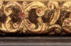 Dor� nez noir d�cor antique us� patin� Invers� 107X45 mm